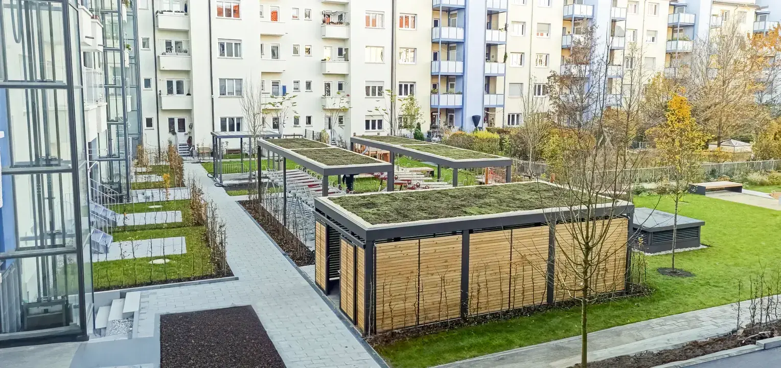 Fahrradüberdachung am Pfanzeltplatz