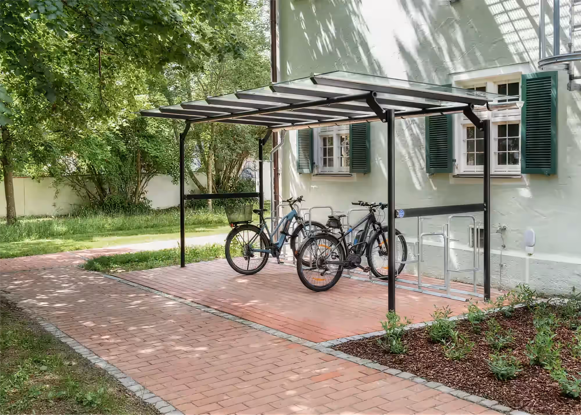 Fahrradüberdachung BWA® Glasdach